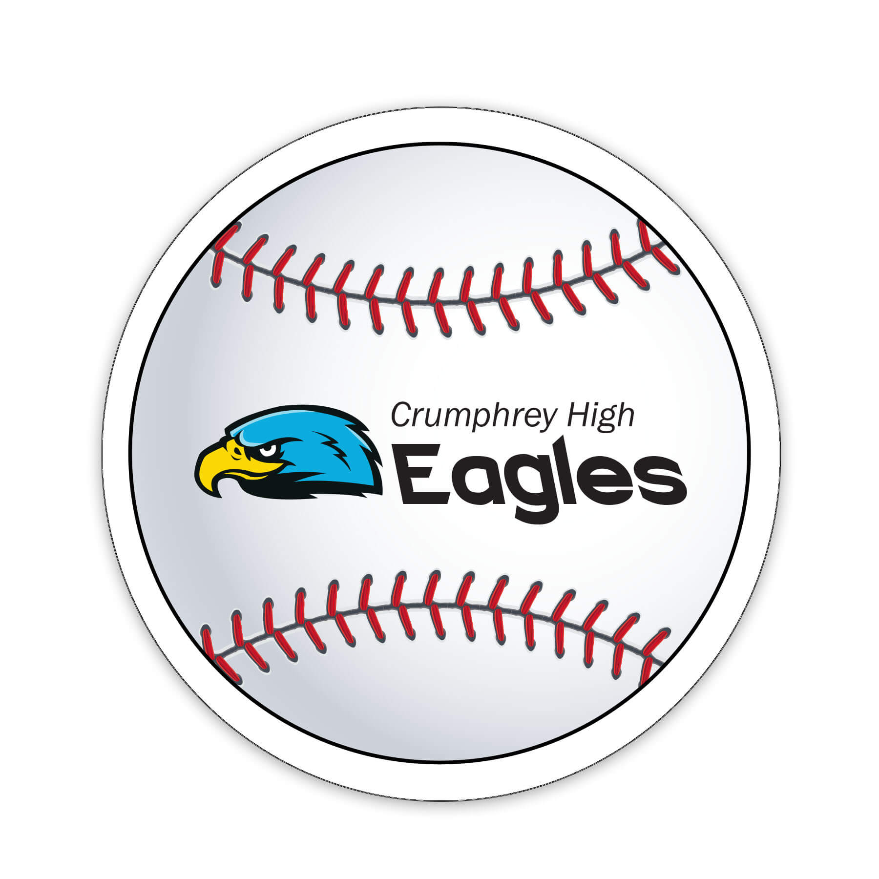 BASEBALL3-35    - Baseball Shaped NoteKeeper™ Magnet 35 Mil                        